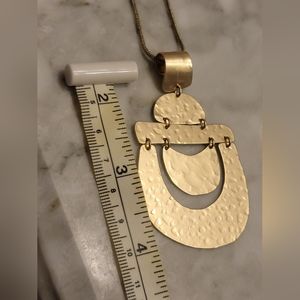 Banana Republic handmade hammered bronze 18-in necklace